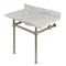 Fauceture 36X22 Marble Vanity Top W/ Brass Feet Combo, Marble/ Nickel KVPB3630MB8 - alternate 1